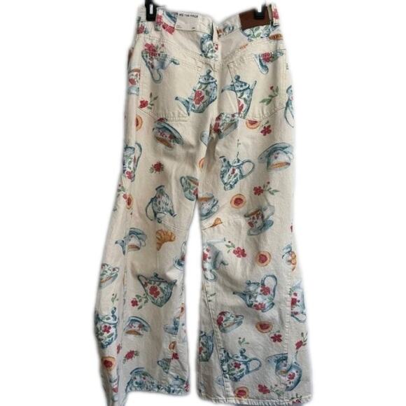 Free People “We The Free” Eden Printed High Slouchy Flare Jean Size 31 NWT - Picture 7 of 12